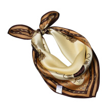 Impresión de moda 53 * 53 cm hairband bufanda de seda de las mujeres chal pañuelo de seda cuadrado